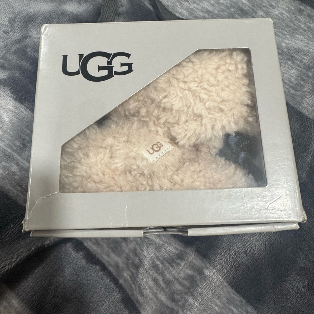 UGG Tan Fuzzy Slippers
